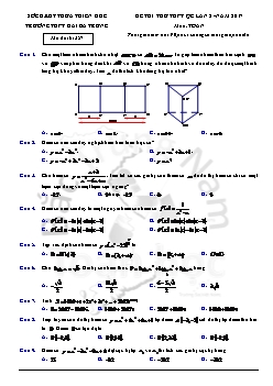 Đề thi thử THPT quốc gia lần 2 - Năm 2017 môn: Toán