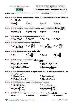 Đề thi thử THPT quốc gia năm 2017 môn: Toán - Đề số 06