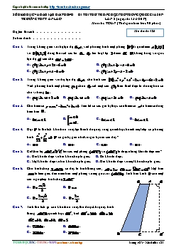 Đề thi thử trung học phổ thông quốc gia 2017 lần 2 môn Toán