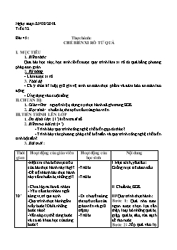 Giáo án Công nghệ 10 tiết 32 bài 45: Thực hành: Chế biến xi rô từ quả