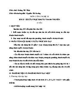 Giáo án Công nghệ 11 bài 23: Cơ cấu trục khuỷu thanh truyền (1 tiết)