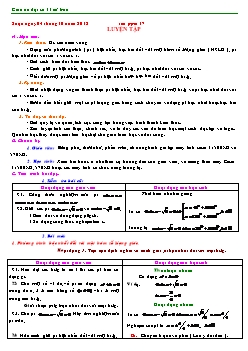 Giáo án Đại số 11 (cơ bản) - Tiết 13 đến tiết 17