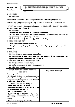 Giáo án Đại số 9 - Tiết 14, 15