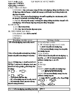 Giáo án dạy thêm môn Toán 6