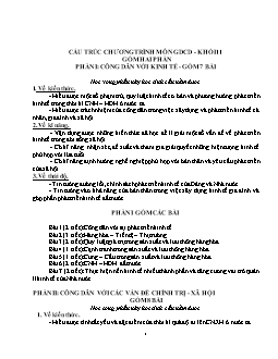 Giáo án Giáo dục công dân 11 cả năm