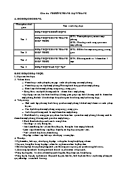 Giáo án Hình học 12 - Chủ đề: Phương trình mặt phẳng