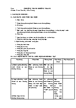 Giáo án Hình học 12 - Phương trình đường thẳng