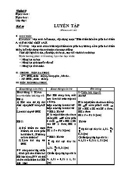 Giáo án Hình học 6 - Tiết 10: Luyện tập