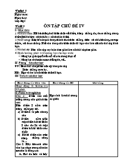 Giáo án Hình học 6 - Tiết 13: Ôn tập chủ đề IV