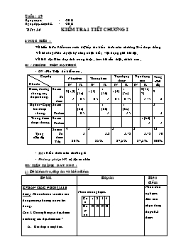 Giáo án Hình học 6 - Tiết 14: Kiểm tra 1 tiết chương I