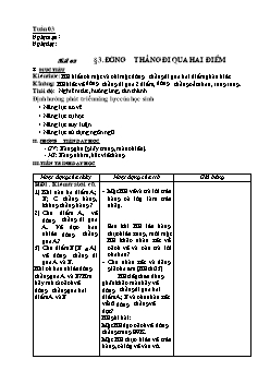 Giáo án Hình học 6 - Tiết 3: Đường thẳng đi qua hai điểm