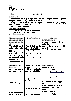 Giáo án Hình học 6 - Tiết 6: Luyện tập