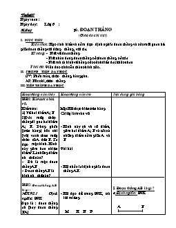 Giáo án Hình học 6 - Tiết 7: Đoạn thẳng