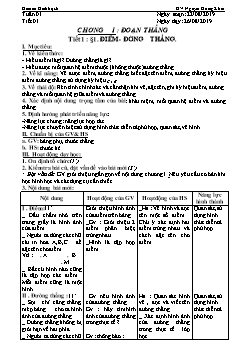 Giáo án Hình học khối 6 năm 2019