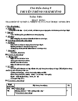 Giáo án Hình học khối 6 - Tiết 1 đến tiết 6