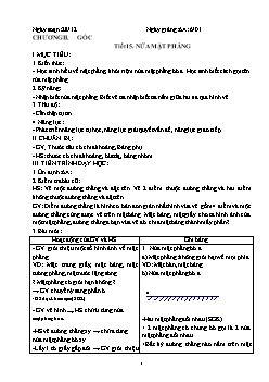 Giáo án Hình học khối 6 - Tiết 25 đến tiết 29