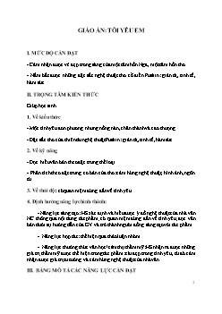 Giáo án môn Ngữ văn lớp 11: Tôi yêu em