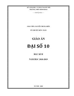 Giáo án môn Toán 10 - Tiết 29 đến tiết 61