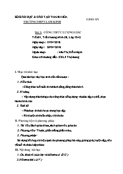 Giáo án môn Toán 10 - Tiết 58 - Bài 3: Công thức lượng giác