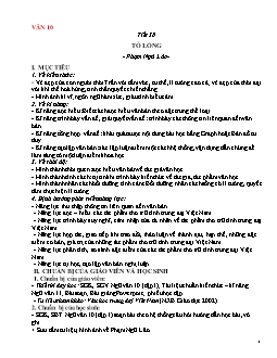 Giáo án Ngữ văn 10 tiết 38: Tỏ lòng - Phạm Ngũ Lão