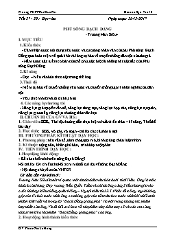 Giáo án Ngữ văn 10 tiết 57, 58: Đọc văn Phú sông Bạch Đằng - Trương Hán Siêu