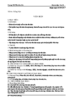 Giáo án Ngữ văn 10 tiết 6: Tiếng việt Văn bản