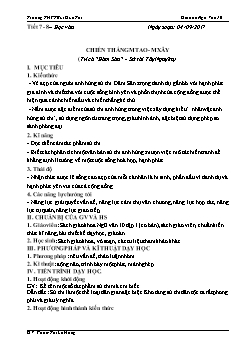 Giáo án Ngữ văn 10 tiết 7, 8: Đọc văn Chiến thắng Mtao- Mxây (Trích 