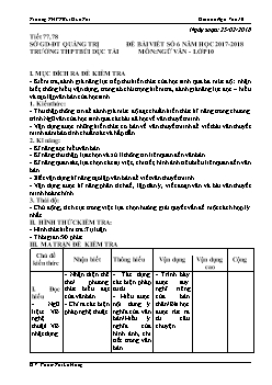 Giáo án Ngữ văn 10 tiết 77, 78: Đề bài viết số 6