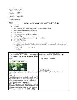 Giáo án Ngữ văn 10 tiết 80: Phong cách ngôn ngữ nghệ thuật ( tiết 2)