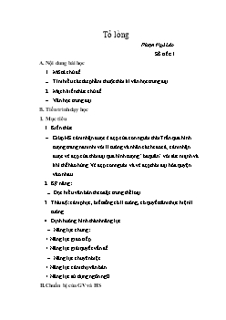 Giáo án Ngữ văn 10: Tỏ lòng - Phạm Ngũ Lão