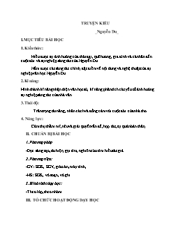 Giáo án Ngữ văn 10: Truyện Kiều _Nguyễn Du