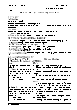 Giáo án Ngữ văn 11 tiết 28: Ôn tập văn học trung đại Việt Nam