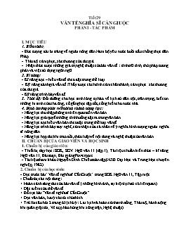 Giáo án Ngữ văn 11 tiết 29: Văn tế nghĩa sĩ Cần Giuộc - Phần I - Tác phẩm