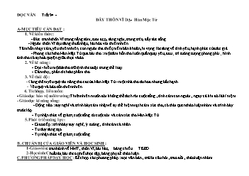 Giáo án Ngữ văn 11 tiết 94: Đây thôn vĩ dạ - Hàn Mặc Tử