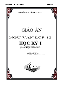 Giáo án Ngữ Văn 12 – Học kỳ I