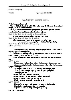 Giáo án Ngữ văn 12 tiết 46 - Chủ đề: Kí hiện đại Việt Nam (tt)