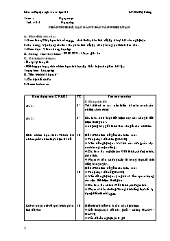 Giáo án Phụ đạo Ngữ văn 11 - Học kì I - GV: Bùi Thị Hường