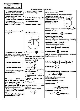 Giáo án Phụ đạo Vật lý 10 tuần 7: Chuyển động tròn đều