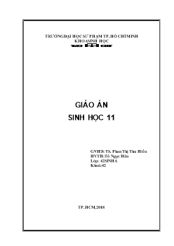 Giáo án Sinh học 11 Bài 39: Các nhân tố ảnh hưởng đến sinh trưởng và phát triển ở động vật (tiếp theo)