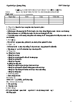 Giáo án Sinh học 11 - THPT Bản Ngà