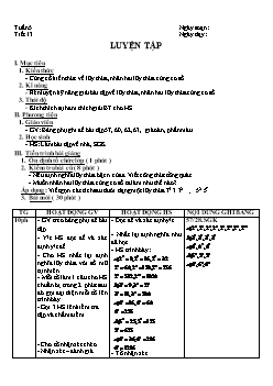 Giáo án Số học khối 6 - Tiết 13: Luyện tập