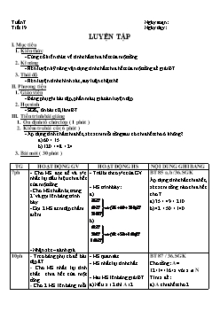 Giáo án Số học khối 6 - Tiết 19: Luyện tập