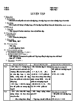 Giáo án Số học khối 6 - Tiết 5: Luyện tập