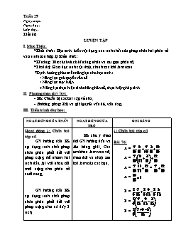 Giáo án Số học khối 6 - Tuần 29