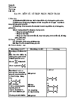 Giáo án Số học khối 6 - Tuần 30