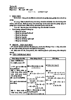 Giáo án Số học khối 6 - Tuần 3