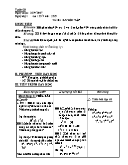 Giáo án Số học khối 6 - Tuần 5