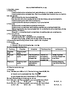 Giáo án Toán 11 - Chủ đề: Phép dời hình (4 tiết)