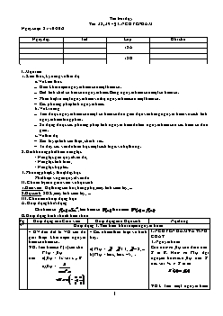 Giáo án Toán 12 - Tiết 28 đến tiết 44