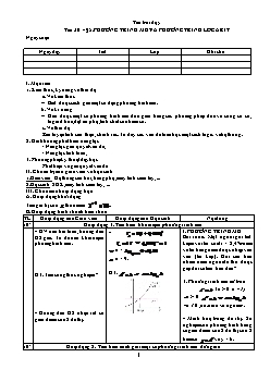 Giáo án Toán 12 - Tiết 30 - Bài 5: Phương trình mũ và phương trình lôgarit